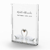 Weiße Schwäne lieben Vögel niedlich Fotoblock (Rechts)