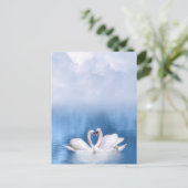 Weiße Schwäne Postkarte (Stehend Vorderseite)