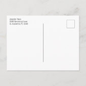 Weiße Schwäne Save the Date Ankündigungspostkarte (Rückseite)