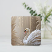 *~* Weiße Schwäne SC1 Majestic Beautiful Feiertagskarte (Stehend Vorderseite)