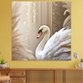 *~* Weiße Schwäne SC1 Majestic Beautiful Leinwanddruck (Insitu (Wohnzimmer))