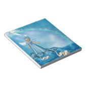 Weiße Schwäne und Engel Notizblock (angewinkelt)