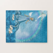 Weiße Schwäne und Engel Puzzle (Horizontal)