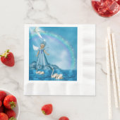 Weiße Schwäne und Engel Serviette (Beispiel)