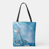 Weiße Schwäne und Engel Tasche (Rückseite)