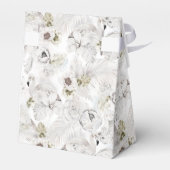 Weiße Schwäne Vögel Elegante Hochzeit Geschenkschachtel (Rückseite)