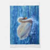 Weiße Schwanenfarbe Geschirrtuch (Vertikal)