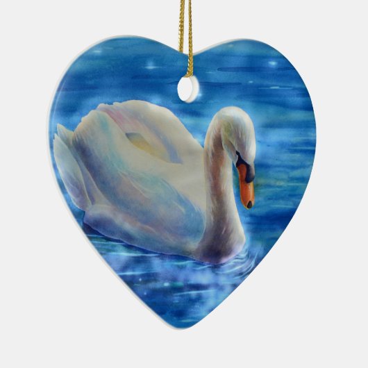 Weiße Schwanenfarbe Keramikornament (Rechts)