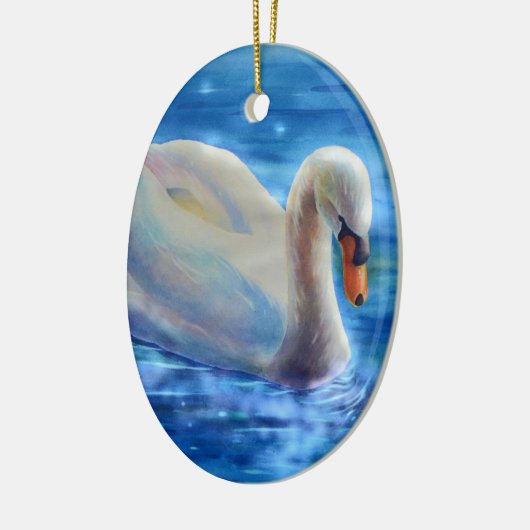 Weiße Schwanenfarbe Keramikornament (Links)