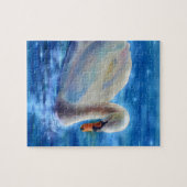 Weiße Schwanenfarbe Puzzle (Horizontal)