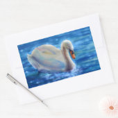 Weiße Schwanenfarbe Rechteckiger Aufkleber (Umschlag)