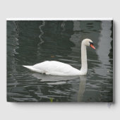 Weiße Schwanenhochzeit mit Namen Gästebuch (Rückseite)