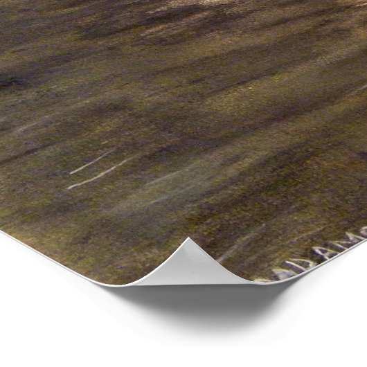 Weiße Schwanenmalerei Poster (Ecke)