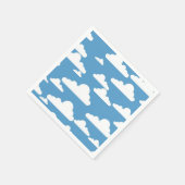 WEISSE SCHWANKUNGEN SERVIETTE (Ecke)