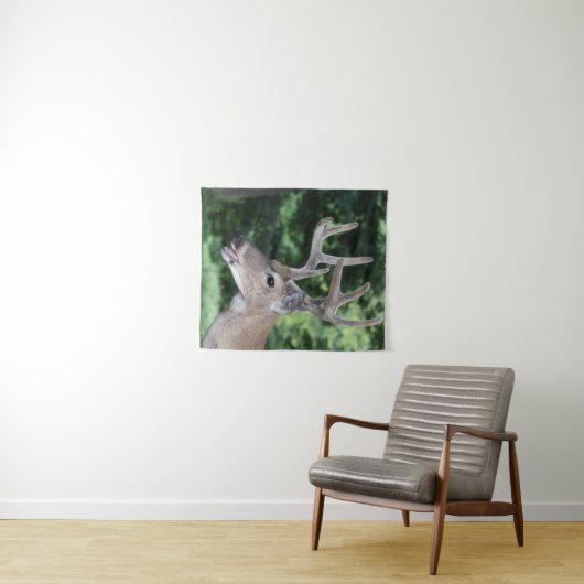 Weiße Schwanz-Rotwild im Samt Wandteppich (Beispiel (Horizontal))