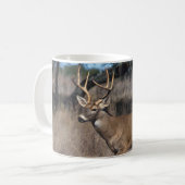 Weiße Schwanz-Rotwild Kaffeetasse (Vorderseite Links)