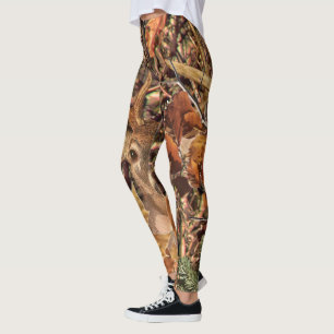 Weiße Schwanz-Rotwild-Kopf-Fall-Energie Spirited Leggings