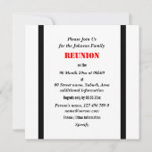 Weiße schwarze Familie des Wiedersehen Einladung (Rückseite)
