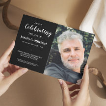 Weiße Schwarze Feier mit Foto Beerdigung