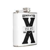 Weiße & schwarze Generation X Vinyl umhüllte Flasc Flachmann (Rechts)