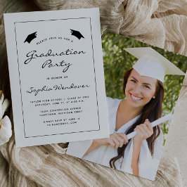 Weiße schwarze Grenzübergangspartei 2024 Foto Einladung