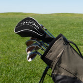 Weiße schwarze Monogramm und Name Personalisiert  Golf Headcover (In SItu)