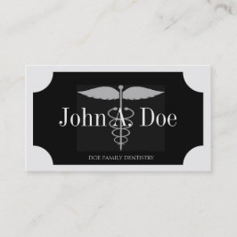 Weiße/schwarze Plaque/Silberstreifen Visitenkarte