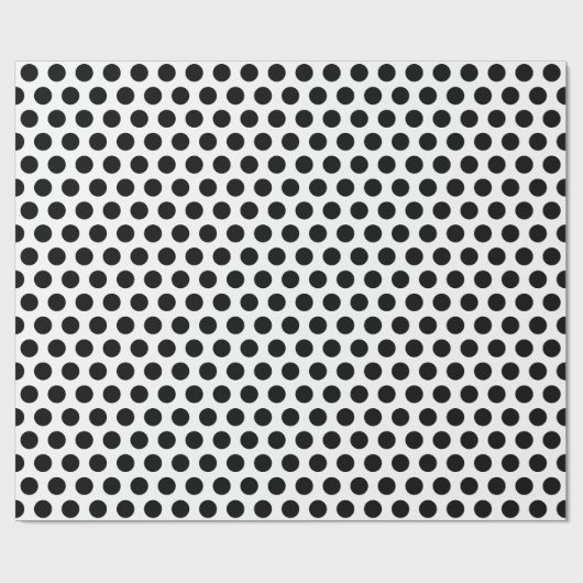 Weiße schwarze Punkte Geschenkpapier (Flach)