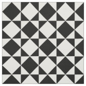 Weiße, schwarze Ränder-Quadrate Dreiecke-Muster Stoff (Muster)