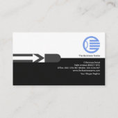 Weiße schwarze Retro-Spalten Graue Pfeile Logistik Visitenkarte (Rückseite)