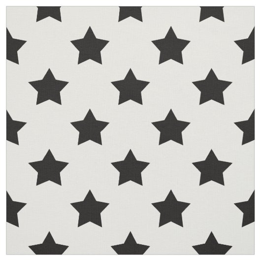 Weiße schwarze Sterne Muster dekorativ Textil Stoff (Muster)