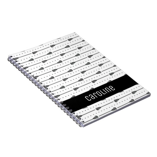 Weiße schwarze Sticks und gepunktetes Linienmuster Notizblock (Rechte Seite)