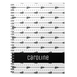 Weiße schwarze Sticks und gepunktetes Linienmuster Notizblock