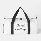 Weiße & schwarze Stylische  Duffle Bag (Rückseite)