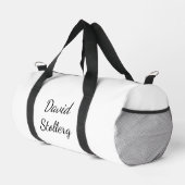 Weiße & schwarze Stylische  Duffle Bag (Rechte Ecke)