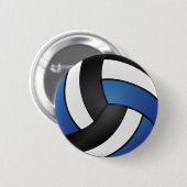 Weiße, schwarze und dunkelblaue Volleyball Button (Vorne & Hinten)