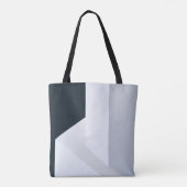 Weiße, schwarze und graue Abbildung Tasche (Rückseite)