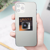 WEISSE SCHWARZE UND ORRENE IN CUSTOM CUT VINYL STI AUFKLEBER (Telefon)