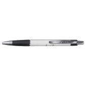 Weiße schwarze Unterschrift stilvoller Stift (Rückseite)