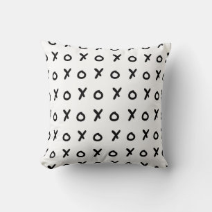 Weiße & schwarze X O XO X&O's trendy süße Kissen