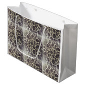 Weiße, schwarze Yaei-Muster verändern Ihr Leben Große Geschenktüte (Vorderseite Schrägansicht)