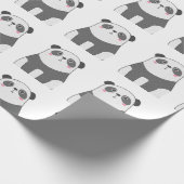 Weiße - schwarzer Bär - Geschenk-Verpackung Geschenkpapier (Ecke)