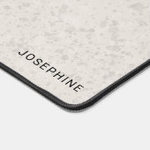 Weiße Schweizer Hirte GSD Niedlicher Hund mit Name Schreibtischunterlage (Ecke)