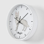 Weiße Schweizer Hirte GSD Niedlicher Hund mit Name Uhr (Winkel)