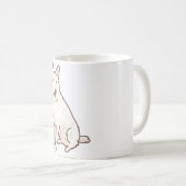 Weiße Schweizer Hirte Kaffeetasse (VorderseiteRechts)
