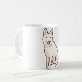 Weiße Schweizer Hirte Kaffeetasse (Vorderseite Links)