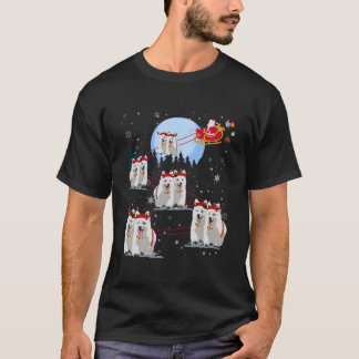 Weiße Schweizer Schäferhirte Rentier Santa under M T-Shirt