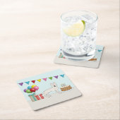 Weiße Schweizer Schäferhund Hund farbenfroh Geburt Rechteckiger Pappuntersetzer (Vor Ort)