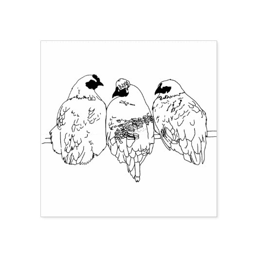 Weiße Schwestern Hühnchen-Briefmarke Gummistempel (Prägung)