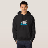 Weiße Schwimmente Hoodie (Vorne ganz)